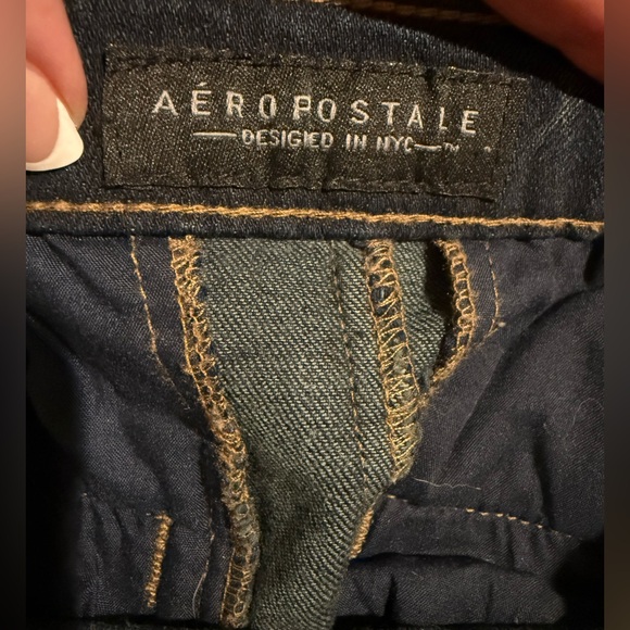 Aeropostale Dark Blue Button-Front Mini Skirt - Picture 4 of 4